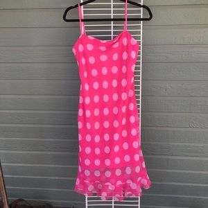 💕City Triangles fuchsia w/white polka dots dress